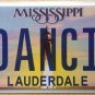 MS vanity 1 DANCING  license plate Dance Square Rock Ballet Disco Tutu Ballerina