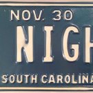 Vanity BOYS NIGHT license plate Out Party Sex Fun gamble Movie Drink Alcohol joy