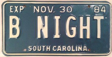 Vanity BOYS NIGHT license plate Out Party Sex Fun gamble Movie Drink Alcohol joy