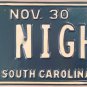 Vanity BOYS NIGHT license plate Out Party Sex Fun gamble Movie Drink Alcohol joy