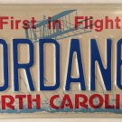Vanity JORDAN 68 1968 license plate country  Jordy Jordi Judd Jared Jarrod Jory