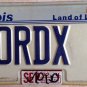 Illinois vanity FORD X4 license plate BMW Four Wheel Drive F150 Edge Explorer IL
