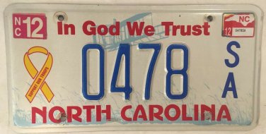 GOD WE TRUST SUPPORT TROOPS license plate Jesus Religion Church America United
