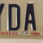 Rare Centennial vanity FLOYD A license plate Pink Music Hurricane Horse Rosedale
