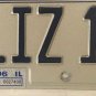Vanity TOD LIZ 1 license plate Elizabeth Beth Todd Lizzy Toddler Elisabeth Eliza