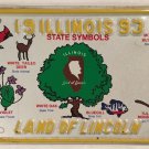 ILLINOIS STATE SYMBOLS license plate Cardinal Fish Oak Tree Butterfly DEER low 9