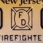 New Jersey FIREFIGHTER FIRE FIGHTER license plate Fireman IAFF House Brigade NJ
