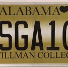 STILLMAN TIGERS license plate Wild Wildlife Animal Bengal Tiger Tuscaloosa Zoo