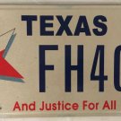 Texas JUSTICE FOR ALL license plate Judge Lawyer Pledge Allegiance Walker Ranger