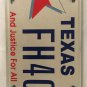 Texas JUSTICE FOR ALL license plate Judge Lawyer Pledge Allegiance Walker Ranger