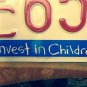INVEST in CHILDREN License plate Education Future Child Kid family Learn College