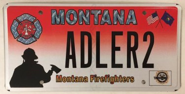 FIREFIGHTER vanity ADLER license plate Fire Fighter Creek Gold Fireman Adle Adl