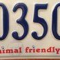 ANIMAL FRIENDLY license plate Pet dog cat Puppy Kitten Adoption Lover