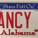 AL STARS vanity NANCY T license plate Nan Nanci Nancie Nancee Nanny Nannie Nance