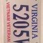 VIETNAM VETERAN license plate Military Saigon War Service Medal VVA 5205 VV