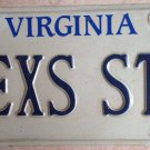 Virginia vanity TEXAS STUCK STEAK license plate TX Stick Meat Food Geography