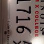 Illinois MALCOM X COLLEGE UNIVERSITY license plate Hawks Black Panthers 1716
