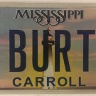 Vanity JEFF BURTON license plate Roush Racing Driver NASCAR team Stock Car Race