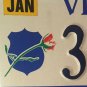 VA Handicap FALLEN POLICE OFFICER LAW ENFORCEMENT BLUE RIBBON license plate Gun