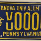 PA VILLANOVA UNIVERSITY ALUMNI license plate Wildcats Radnor NCAA Basketball