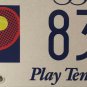 PLAY TENNIS license plate US Open Court Player Racket Sport USTA ball WTA French