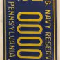 Pennsylvania U.S. NAVY RESERVE license plate Sailor USN NSA Mechanicsburg Naval