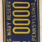 Pennsylvania U.S. NAVY RESERVE license plate Sailor USN NSA Mechanicsburg Naval