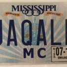 MOTORCYCLE vanity JACQUALINE JACLYN JACQUELINE license plate Jackie Jacquelyn JA