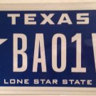 Texas Big Lone Star State BLUE optional graphics license plate TX USA