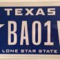 Texas Big Lone Star State BLUE optional graphics license plate TX USA