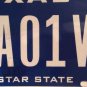 Texas Big Lone Star State BLUE optional graphics license plate TX USA