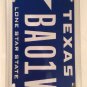 Texas Big Lone Star State BLUE optional graphics license plate TX USA
