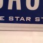 Texas Big Lone Star State BLUE optional graphics license plate TX USA