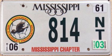 WILDLIFE WILD TURKEY license plate Animal Game Bird Hunting Nature Environment
