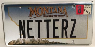 Montana vanity NETTERS license plate INTERNET Gamers computer PC WWW Web Website