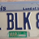 Illinois vanity OLD BLACK 85 license plate Classic Muscle Car Mustang Ford Chevy