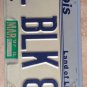 Illinois vanity OLD BLACK 85 license plate Classic Muscle Car Mustang Ford Chevy