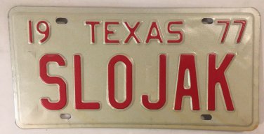 Vanity SLOW JAKE JACK license plate Jacob Jacky Jackie Jaky Jakob James Jamie Ja