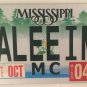 MOTORCYCLE vanity EILEEN AILEEN license plate Aleein Ale Aleen Alee Aleen Aline