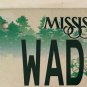MOTORCYCLE vanity WADE H license plate Waddell Wadell Wayde Waydell Wadey Waide