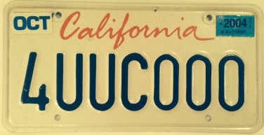 CA vanity FOR YOU COOO license plate Cooper Constance Conor Courtney Collin Dove