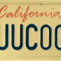 CA vanity FOR YOU COOO license plate Cooper Constance Conor Courtney Collin Dove