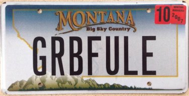 Montana vanity GRAB Life FULLY license Plate Live Hands Enjoy Love