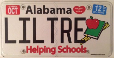 Alabama Educator vanity LITTLE TREE license plate Forrest National Park Wood Tre