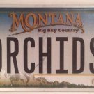 Vanity ORCHIDS license plate National Park Mountain Wild Flower Bouquet Forest
