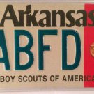 Arkansas BOY SCOUT OF AMERICA license plate Scouts Scouting Baden Powell BSA