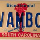 Carolina vanity VAMBO license plate Marble Eye Alex Harvey Rock Band Music Rambo