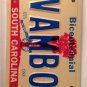 Carolina vanity VAMBO license plate Marble Eye Alex Harvey Rock Band Music Rambo