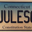 Connecticut vanity JULES G license plate Julian Julius Julia Julio Jule Julie CT