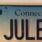 Connecticut vanity JULES G license plate Julian Julius Julia Julio Jule Julie CT